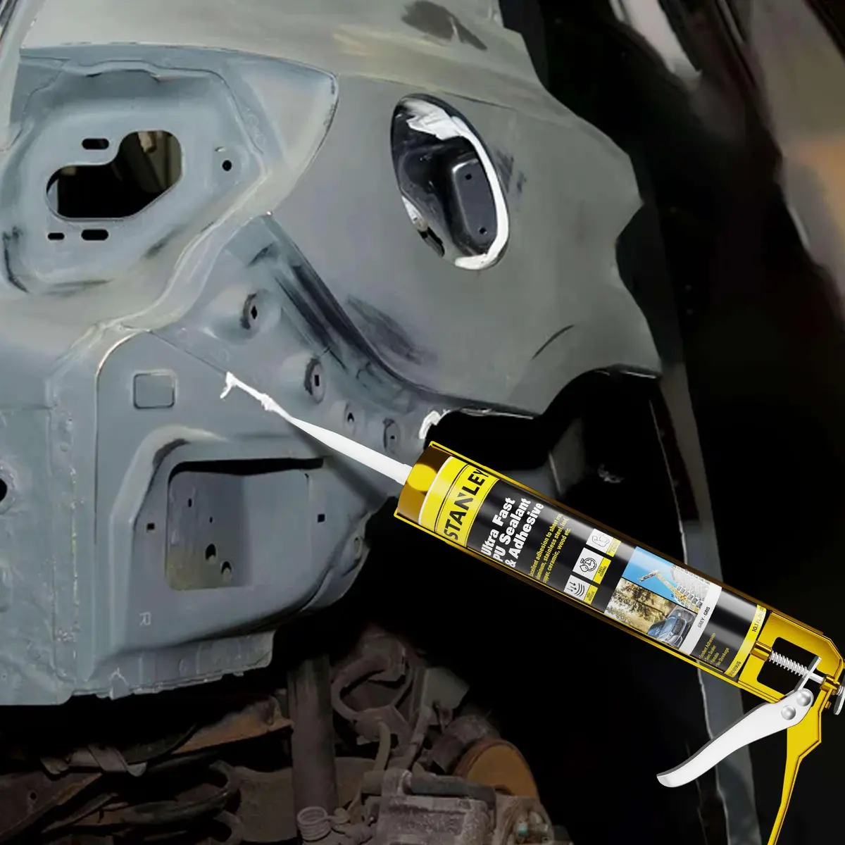 STANLEY S360 Seam Sealer Automotive 12 Pack | Ultra Fast Cure, Flexible & Durable, Gray - view 2