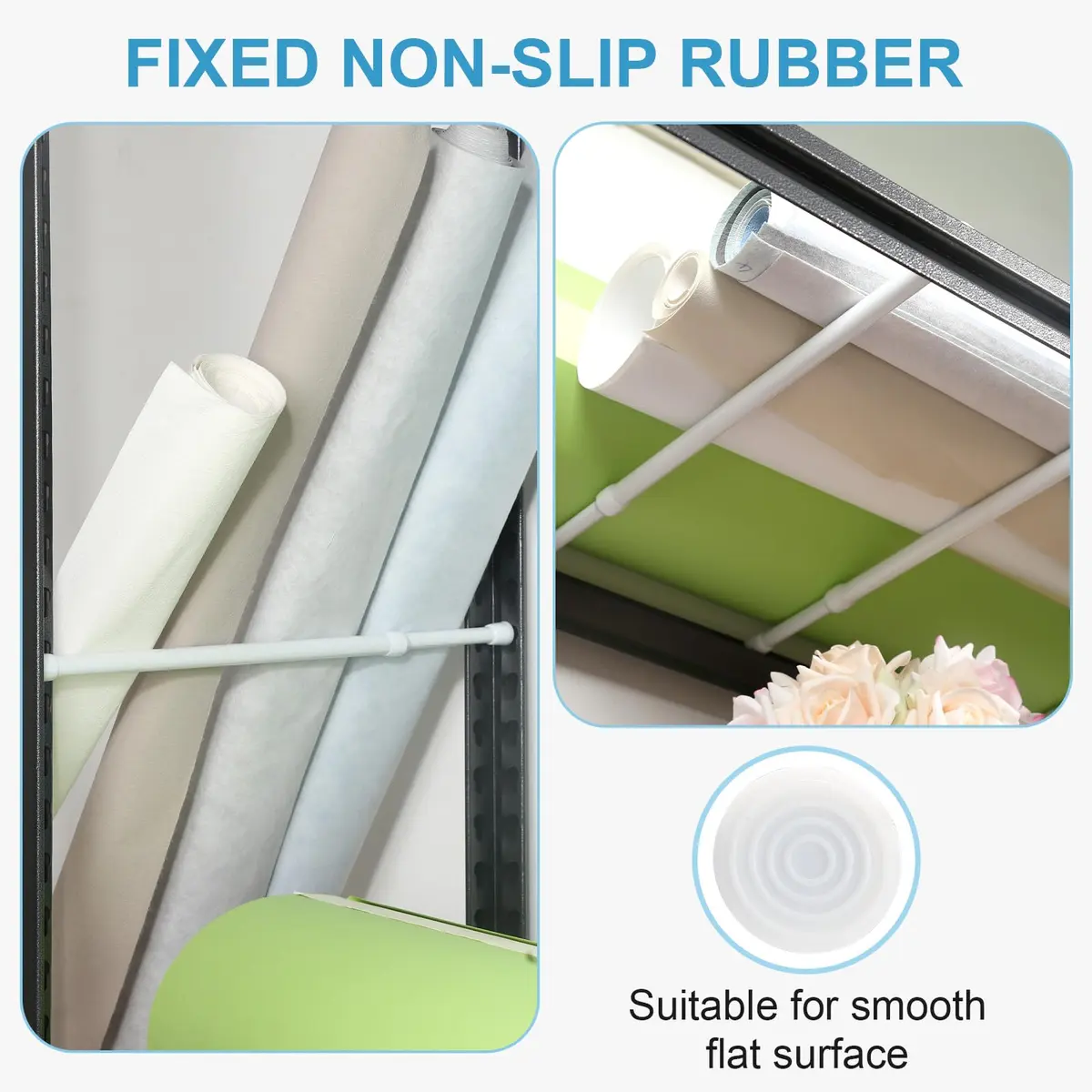 Goowin White Tension Rod 16-28 Inch | No Drilling Expandable Spring Tension Rods for Closet & Curtain - view 5