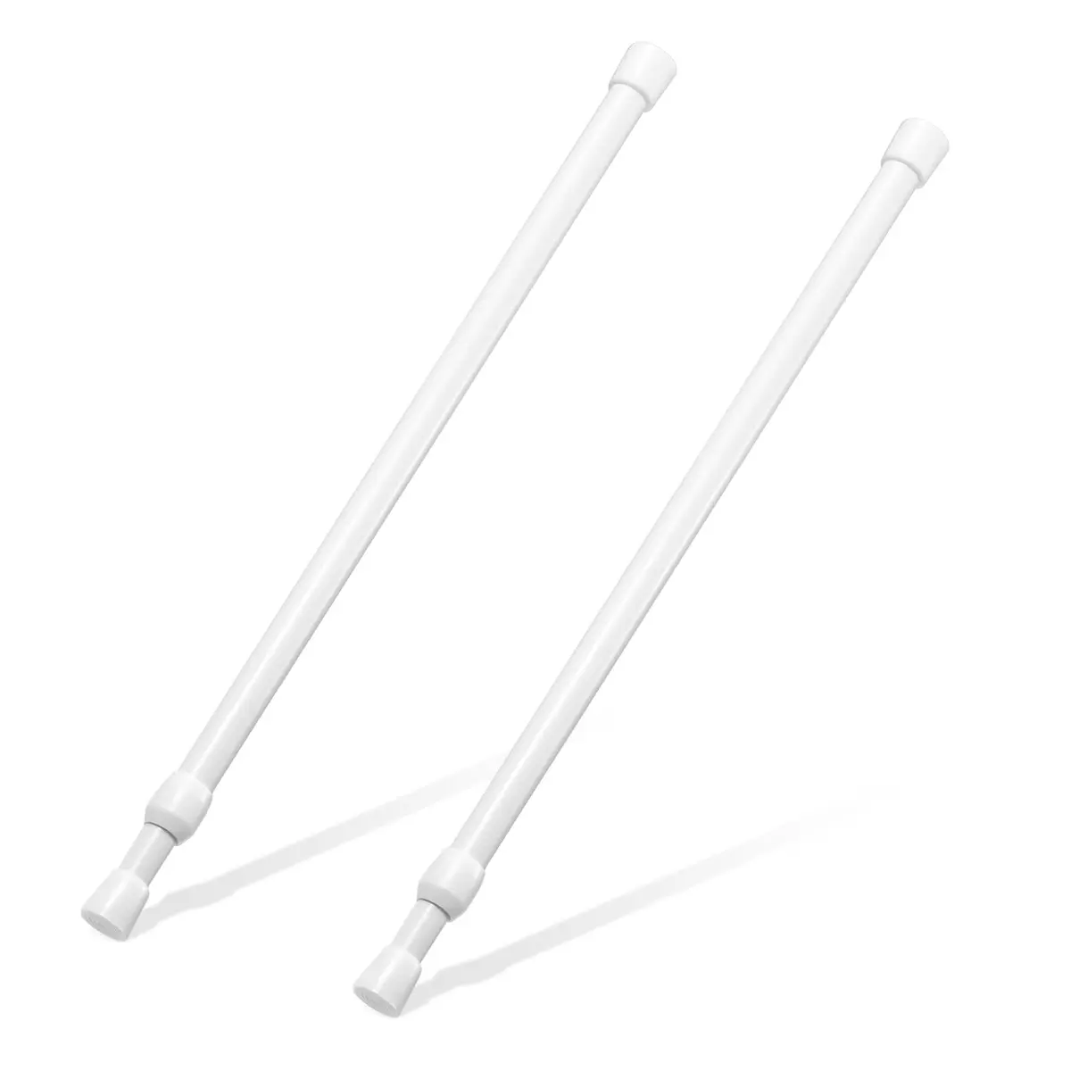 Goowin White Tension Rod 16-28 Inch | No Drilling Expandable Spring Tension Rods for Closet & Curtain - main product image