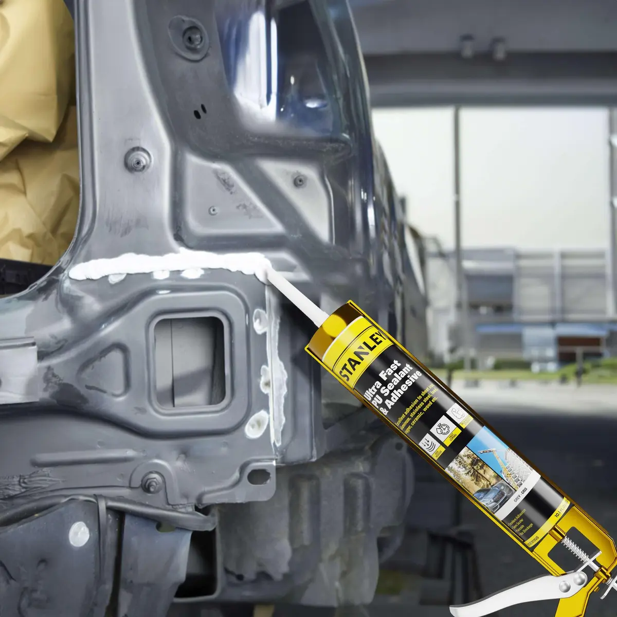 STANLEY S360 Seam Sealer Automotive 2 Pack | Ultra Fast Cure, Paintable & Flexible - view 3