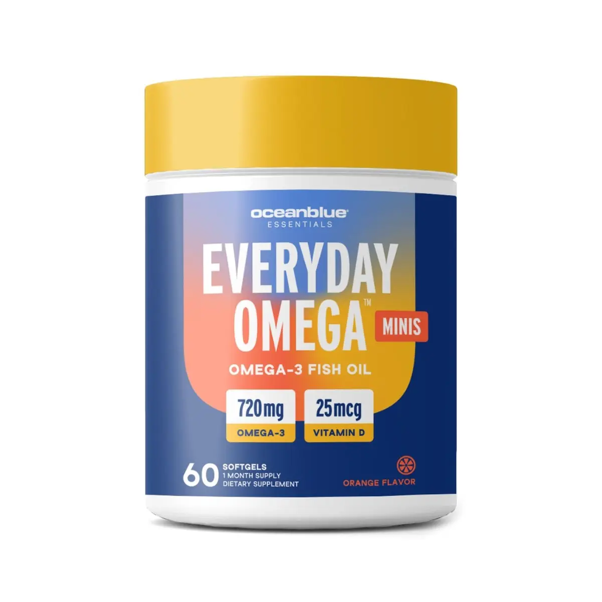 Oceanblue Essentials Omega-3 Mini Softgels 60ct | Heart & Immune Support with Vitamin D3 (70-120 chars) - main product image