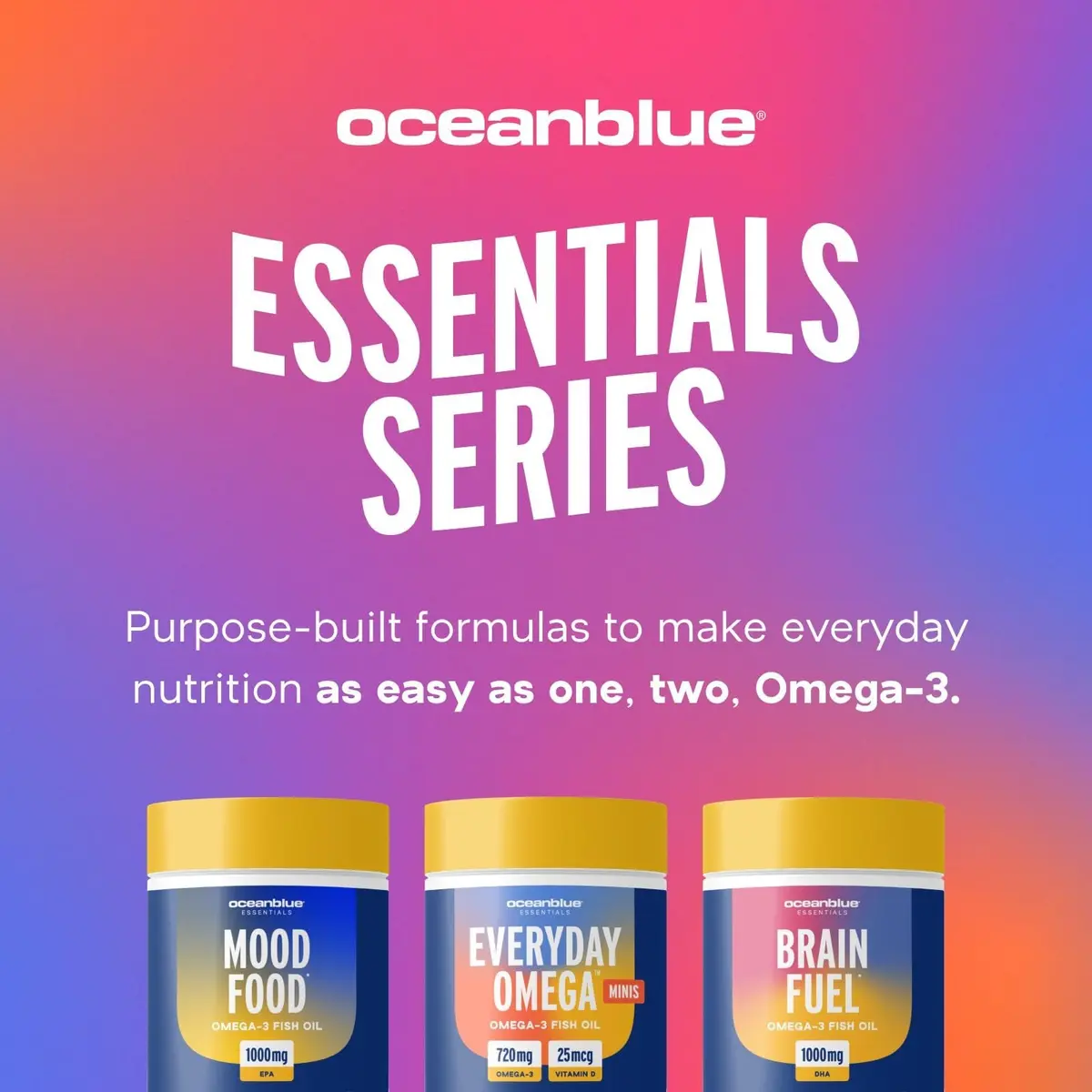 Oceanblue Essentials Omega-3 Mini Softgels 60ct | Heart & Immune Support with Vitamin D3 (70-120 chars) - view 10
