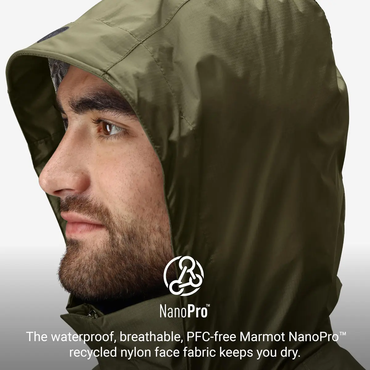 Marmot PreCip Eco Lightweight Waterproof Rain Jacket Large | Breathable & Eco-Friendly - view 3