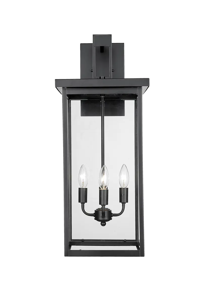 ML Lighting Barkeley Collection 27" Modern Four Bulb Wall Sconce | Anti-Rust Powder Coat Black - main product image
