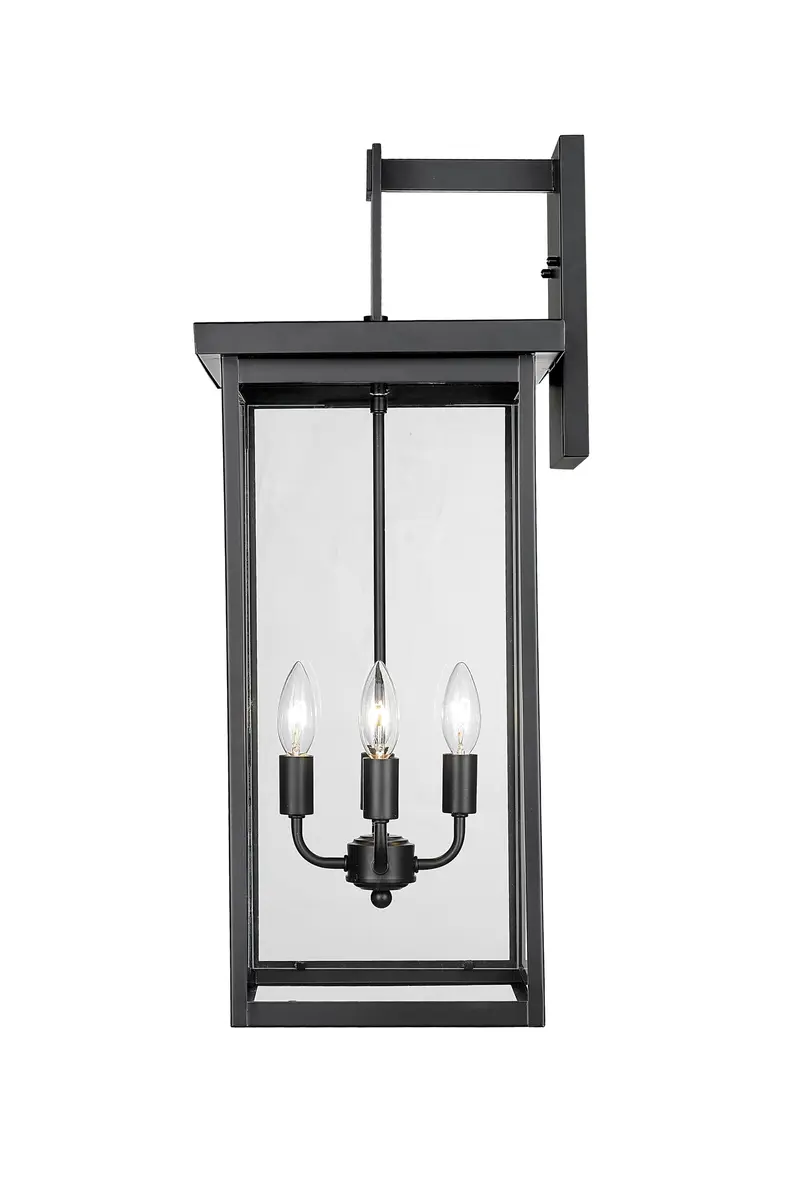 ML Lighting Barkeley Collection 27" Modern Four Bulb Wall Sconce | Anti-Rust Powder Coat Black - view 4