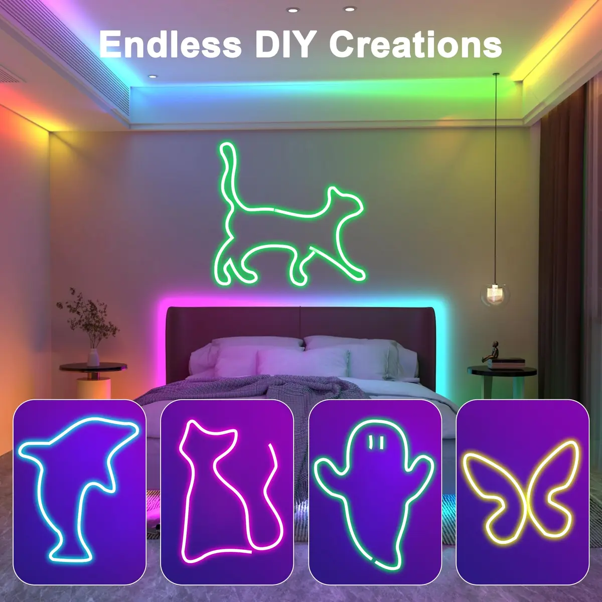 Nexillumi Neon LED Rope Lights 32.8FT | Waterproof RGB Strip for Bedroom & Outdoors - view 5