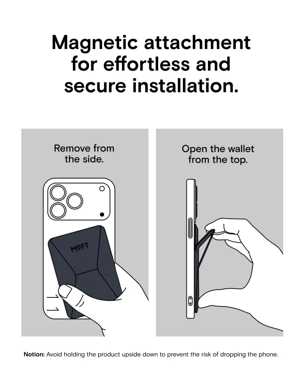 MOFT Magnetic Wallet Stand for iPhone 12-17 Series, Navy Blue | Slim 3-in-1 MagSafe Compatible Phone Stand & Card Holder - view 9
