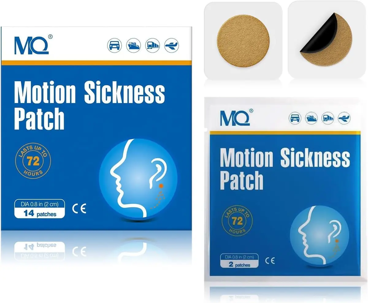 MQ Motion Sickness Patches 84ct | Non-Drowsy Relief for Travel & Cruise (70-120 chars) - main product image
