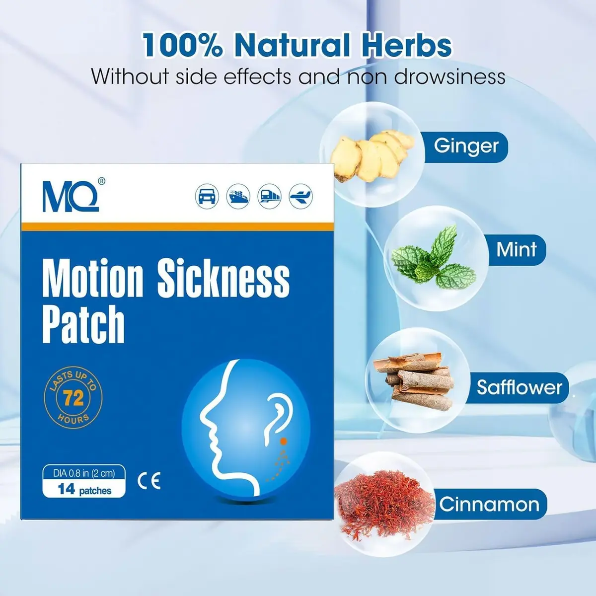 MQ Motion Sickness Patches 84ct | Non-Drowsy Relief for Travel & Cruise (70-120 chars) - view 4