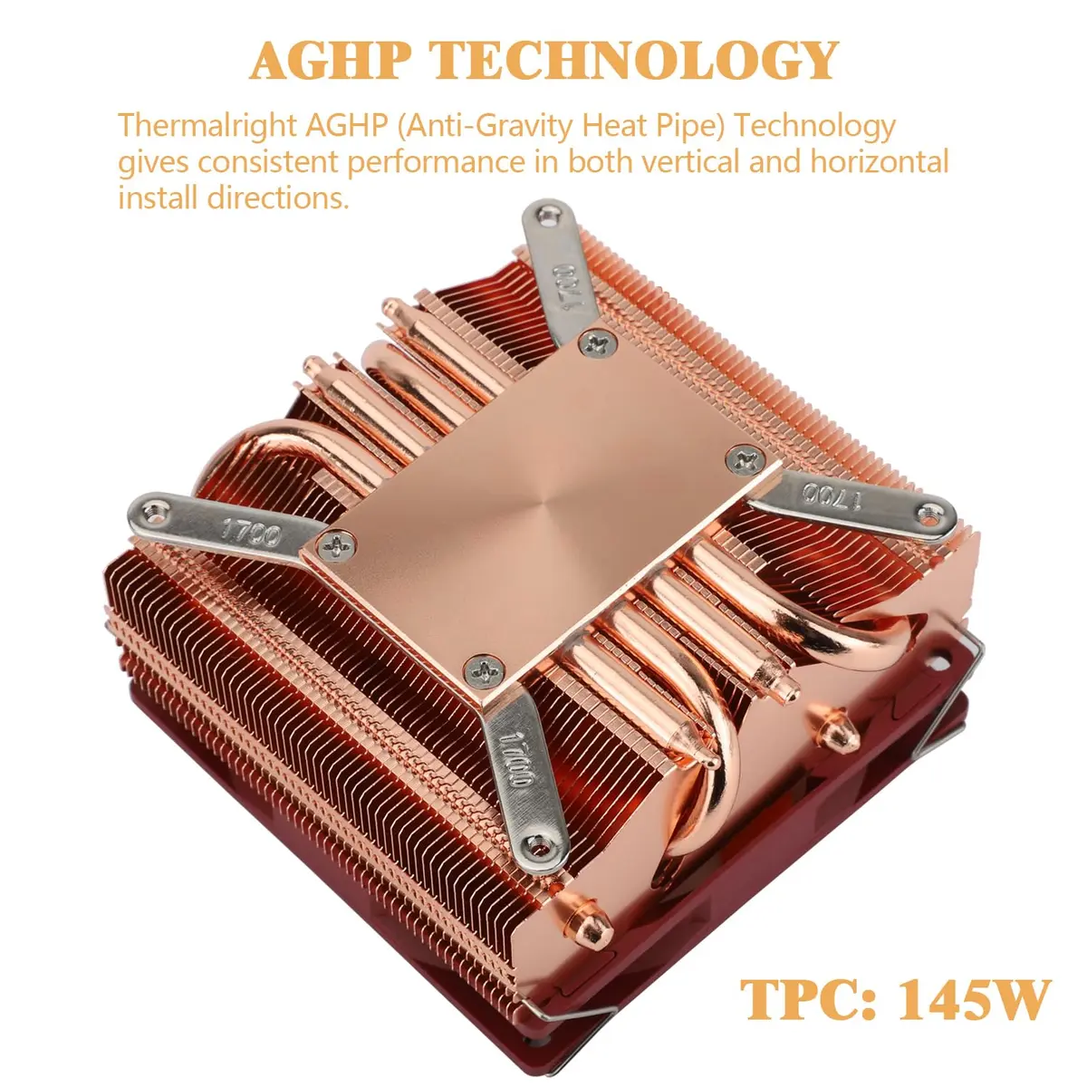 Thermalright AXP90-X53 Full Copper Low Profile CPU Cooler ITX 53mm Height | AGHP Technology for AMD AM4 AM5/Intel LGA1700/115X/1200/1851 - view 2