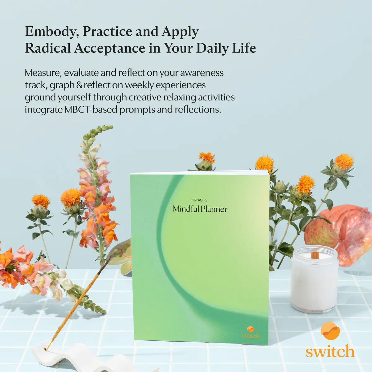 Switch Research Mindful Planner (Acceptance) - Evidence-Based Life Organizer - 31-Day Goal Planner to Develop Radical Acceptance - Daily planner With Prompts - view 7