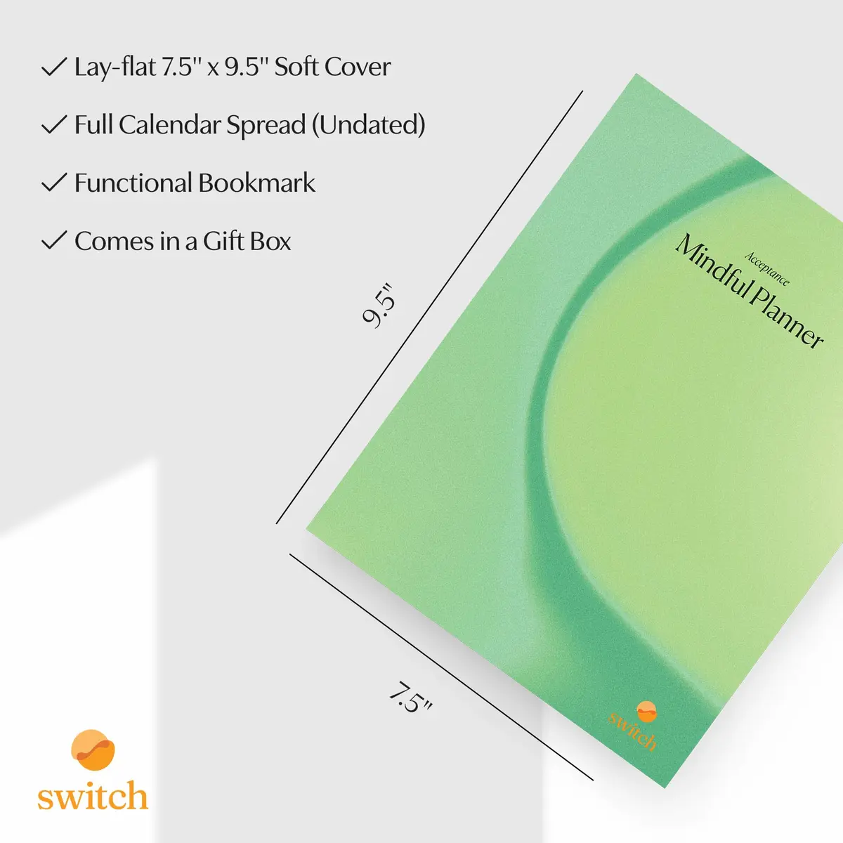 Switch Research Mindful Planner (Acceptance) - Evidence-Based Life Organizer - 31-Day Goal Planner to Develop Radical Acceptance - Daily planner With Prompts - view 9