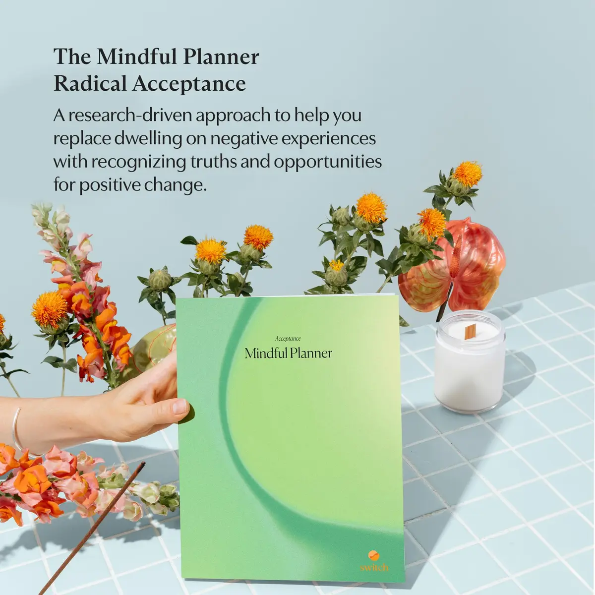 Switch Research Mindful Planner (Acceptance) - Evidence-Based Life Organizer - 31-Day Goal Planner to Develop Radical Acceptance - Daily planner With Prompts - view 2