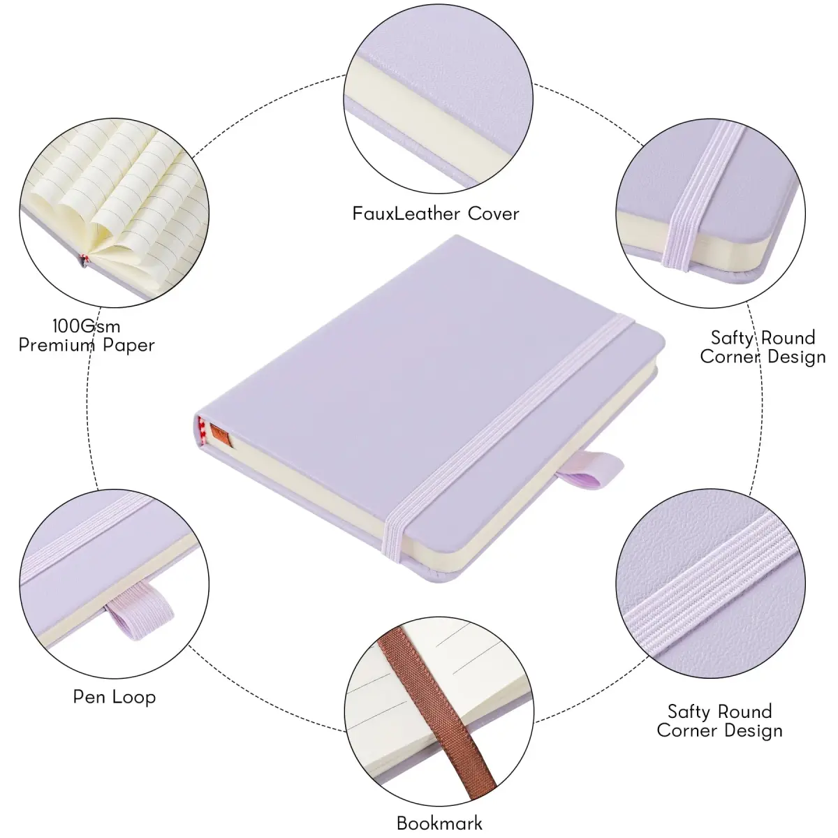 Animusphere Purple 2Pack Pocket Notebook Journal 10.2cm x 14.5cm (4" x 5.7") | Authentic USA Import - view 7