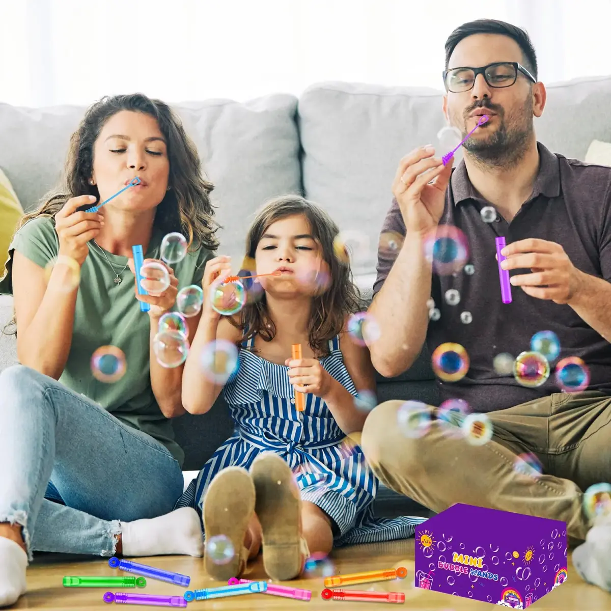 Leetous Donut Bubble Wands 20-Pack | Mini Bubble Toy for Toddlers & Kids Party Favors - view 6
