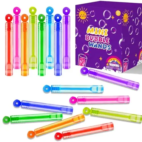 Leetous Donut Bubble Wands 20-Pack | Mini Bubble Toy for Toddlers & Kids Party Favors - main product image