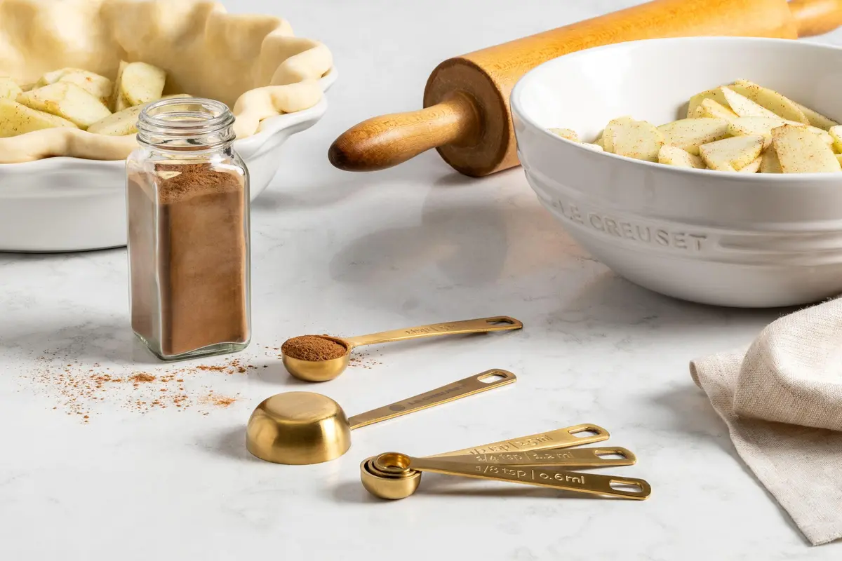 Le Creuset Stainless Steel Measuring Spoons, Gold Finish, Set of 5 | Heavy-Gauge, Dishwasher Safe - view 3
