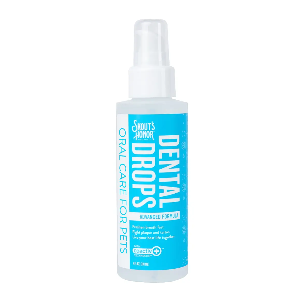 SKOUT'S HONOR Fresher Breath Advanced Dental Drops for Dogs and Cats | No Brushing Needed, 4 oz - main product image