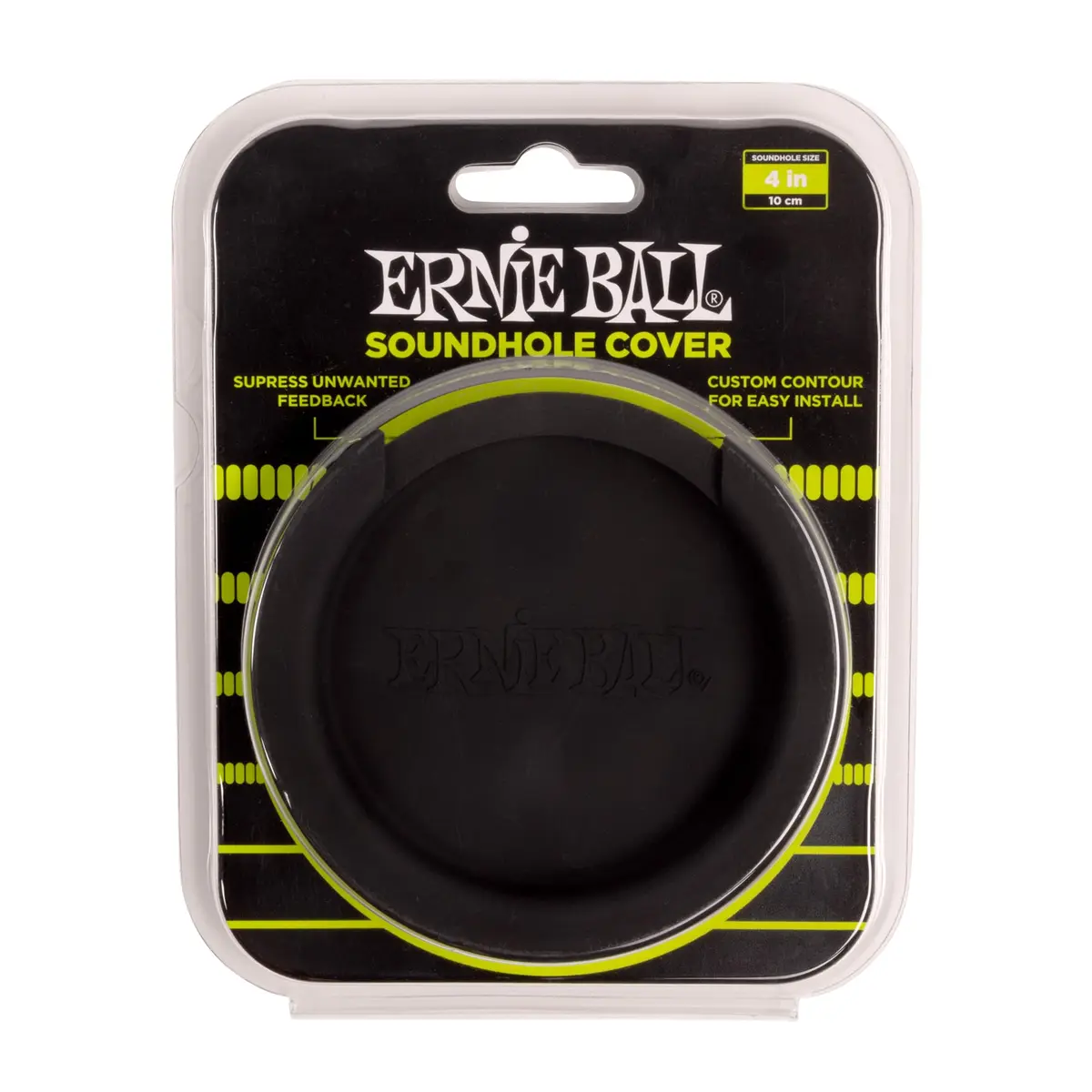 Ernie Ball Acoustic Guitar Soundhole Cover 4 inch | Noise & Feedback Reduction - main product image