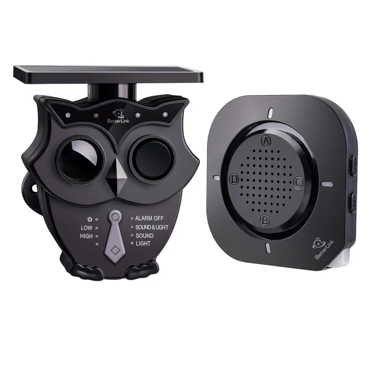 BetterLink Solar Wireless Driveway Alarm 1/2 Mile Range | 1 Receiver & 1 Sensor Grey - main product image