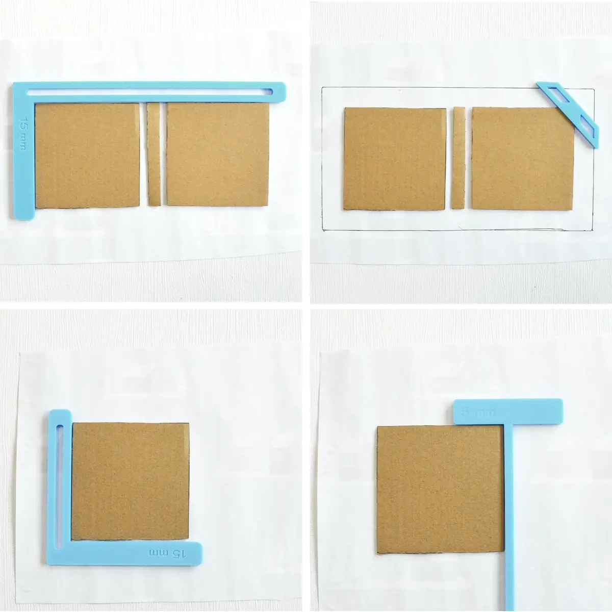 UPTTHOW 9Pcs Bookbinding Easy Scrapbooking Tool for Notebook Calender | Resilient Plastic Templates for Creative Projects - view 5