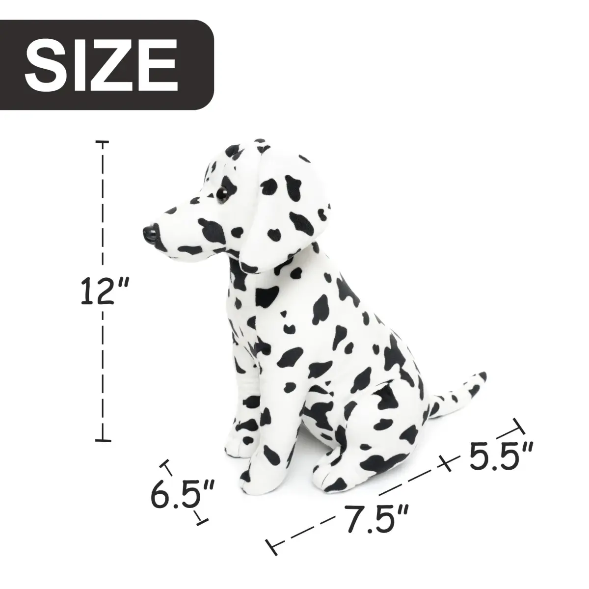 WEIGEDU Dalmatian Stuffed Animal Plush Toy 30.48 cm (12 inches) | ASTM-Tested Educational Toy - view 4