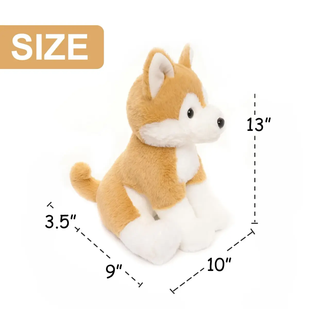 WEIGEDU Japanese Akita Shiba Stuffed Animal Plush Toy 33cm (13 inches) | ASTM-Tested Non-Toxic Toy - view 8