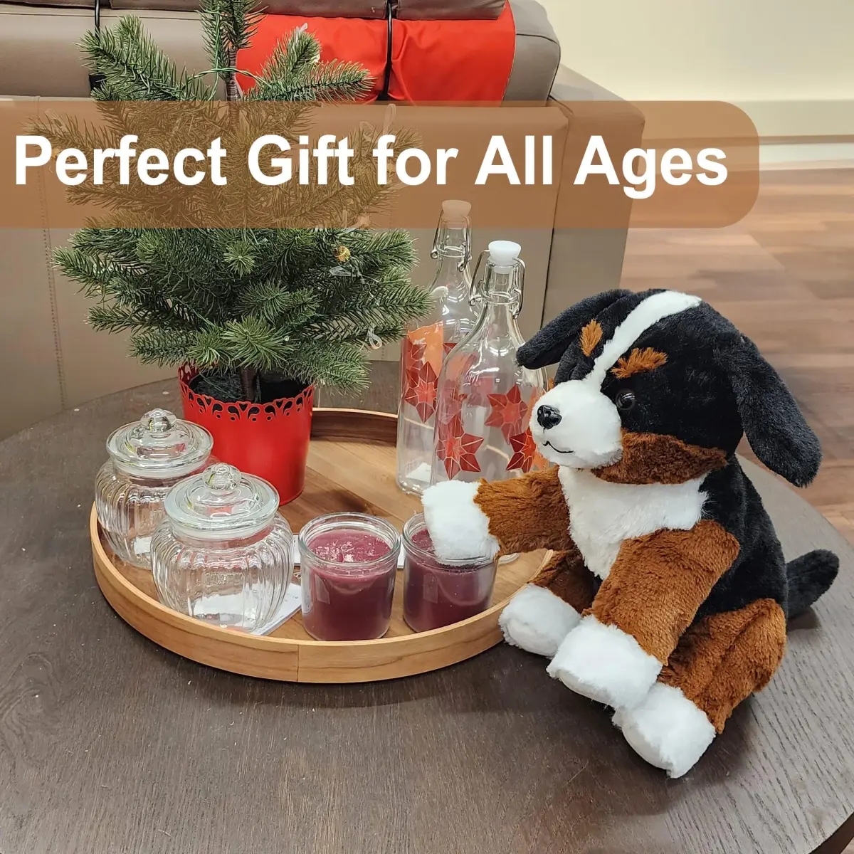 WEIGEDU Bernese Mountain Dog Stuffed Animal Puppy Plush Toy 30cm (12 Inches) | Realistic Tricolor Fur, Soft Polyester - view 5