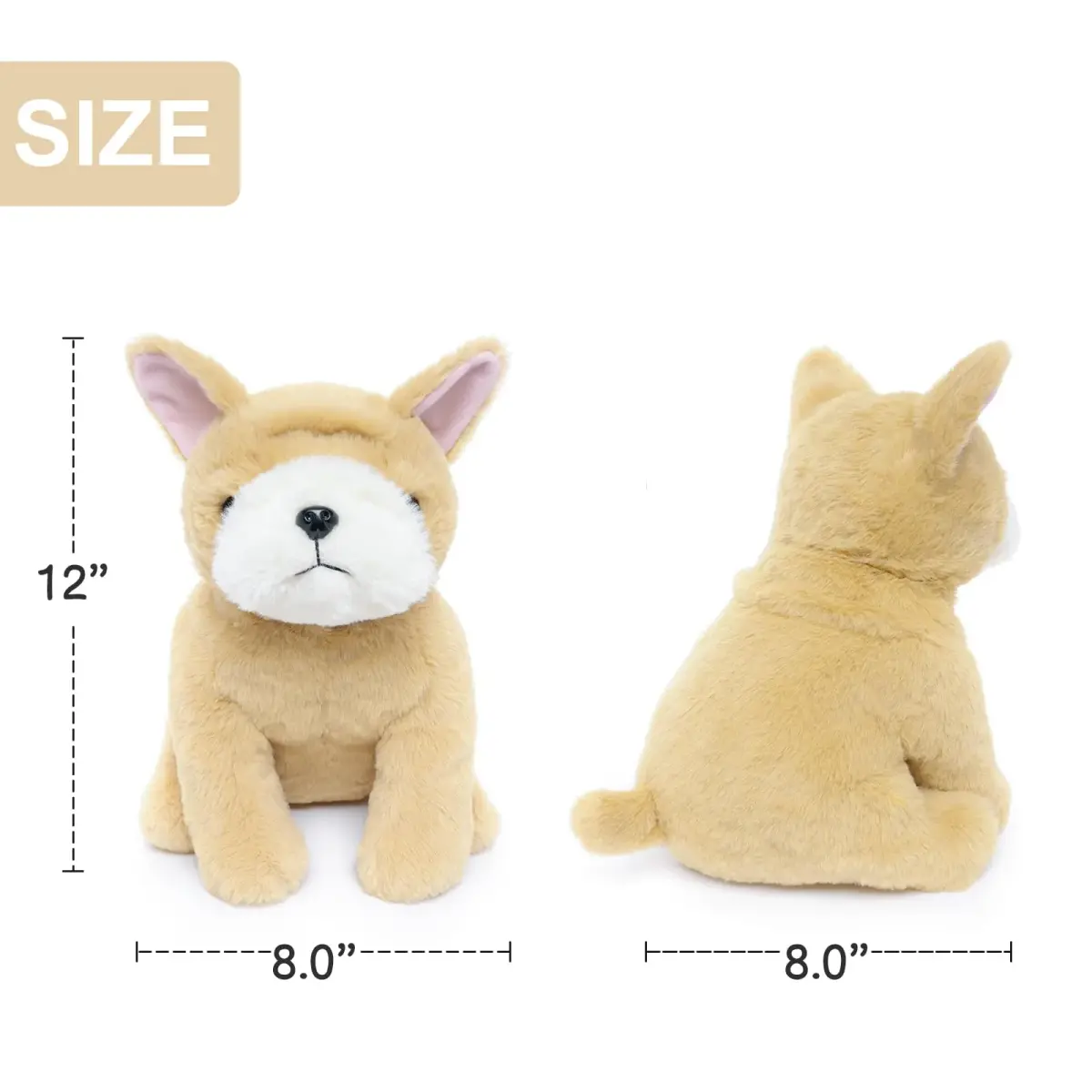 WEIGEDU French Bulldog Stuffed Animal Plush Toy 30cm (12 Inches) | Realistic & Huggable Puppy Dog - view 3