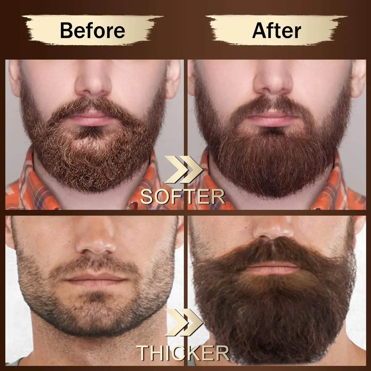 XIKEZAN Beard Kit for Men Grooming & Care 2 Pack | Complete Beard Care Set with Serum, Wash, Oil, Balm, Tools & EBook - view 3