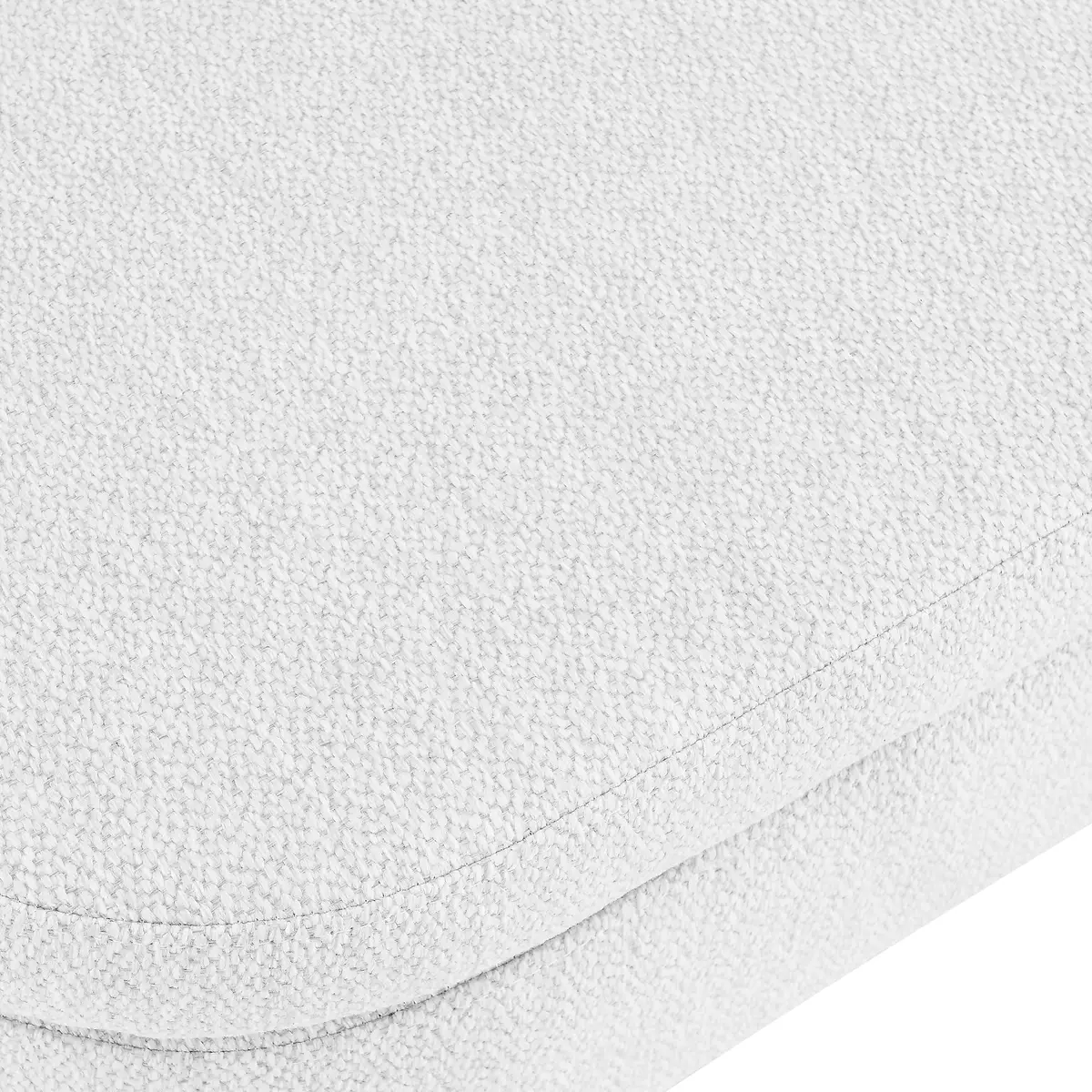DESIGNER97 Elegant Upholstered Ottoman Oval Storage Bench with Rubber Wood Legs for Hallway Living Room Bedroom White (43.5" W x 16" D x 16" H) - view 9