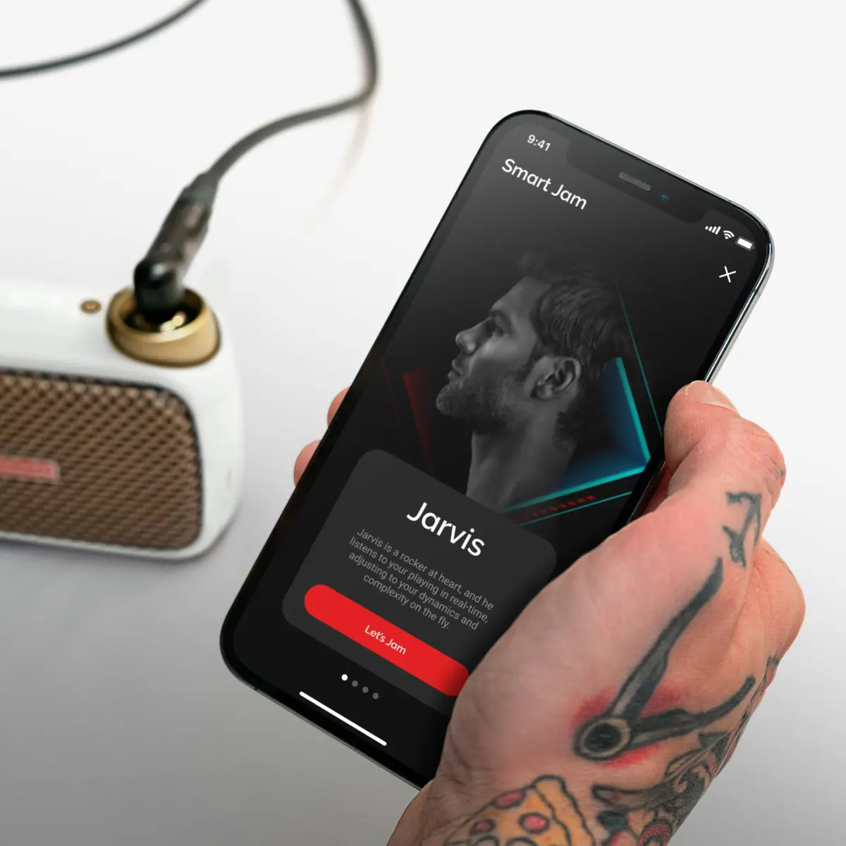 Positive Grid Spark GO 5W Ultra-Portable Smart Amp & Speaker – Pearl | 10.16cm (4 inch) Speaker - view 2