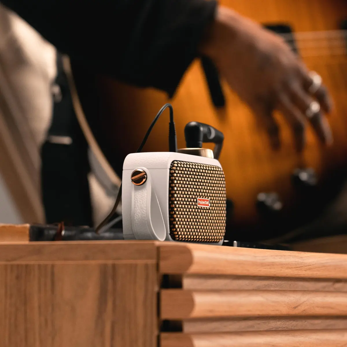 Positive Grid Spark GO 5W Ultra-Portable Smart Amp & Speaker – Pearl | 10.16cm (4 inch) Speaker - view 3