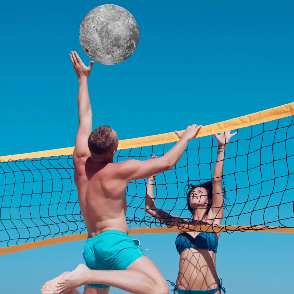 Shappy Moon Inflatable PVC Ball 40.64 cm (16 Inch) & 60.96 cm (24 Inch) | Educational Space Toy for Kids - view 5