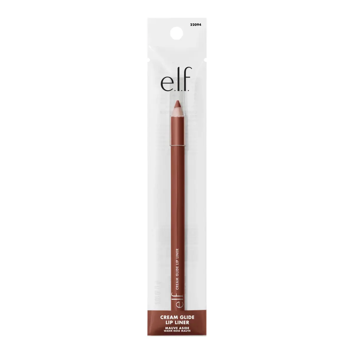 e.l.f. Cream Glide Lip Liner, Mauve Aside (0.03 oz / 0.85 g) | Smooth Semi-Matte Finish - view 8