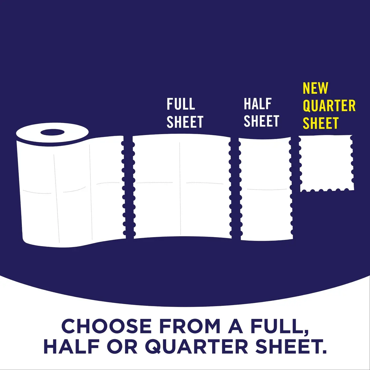 Sparkle Tear-A-Square Paper Towels 12 Double Rolls (24 Regular Rolls) | Customizable Sheet Size, 2-Ply Absorbent - view 3