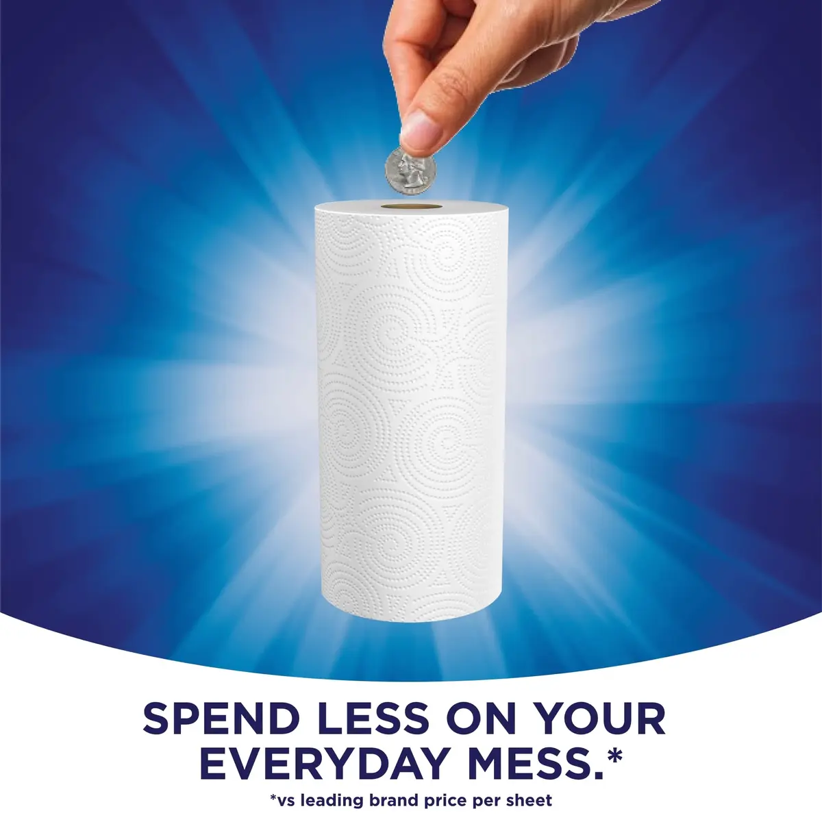 Sparkle Tear-A-Square Paper Towels 12 Double Rolls (24 Regular Rolls) | Customizable Sheet Size, 2-Ply Absorbent - view 4