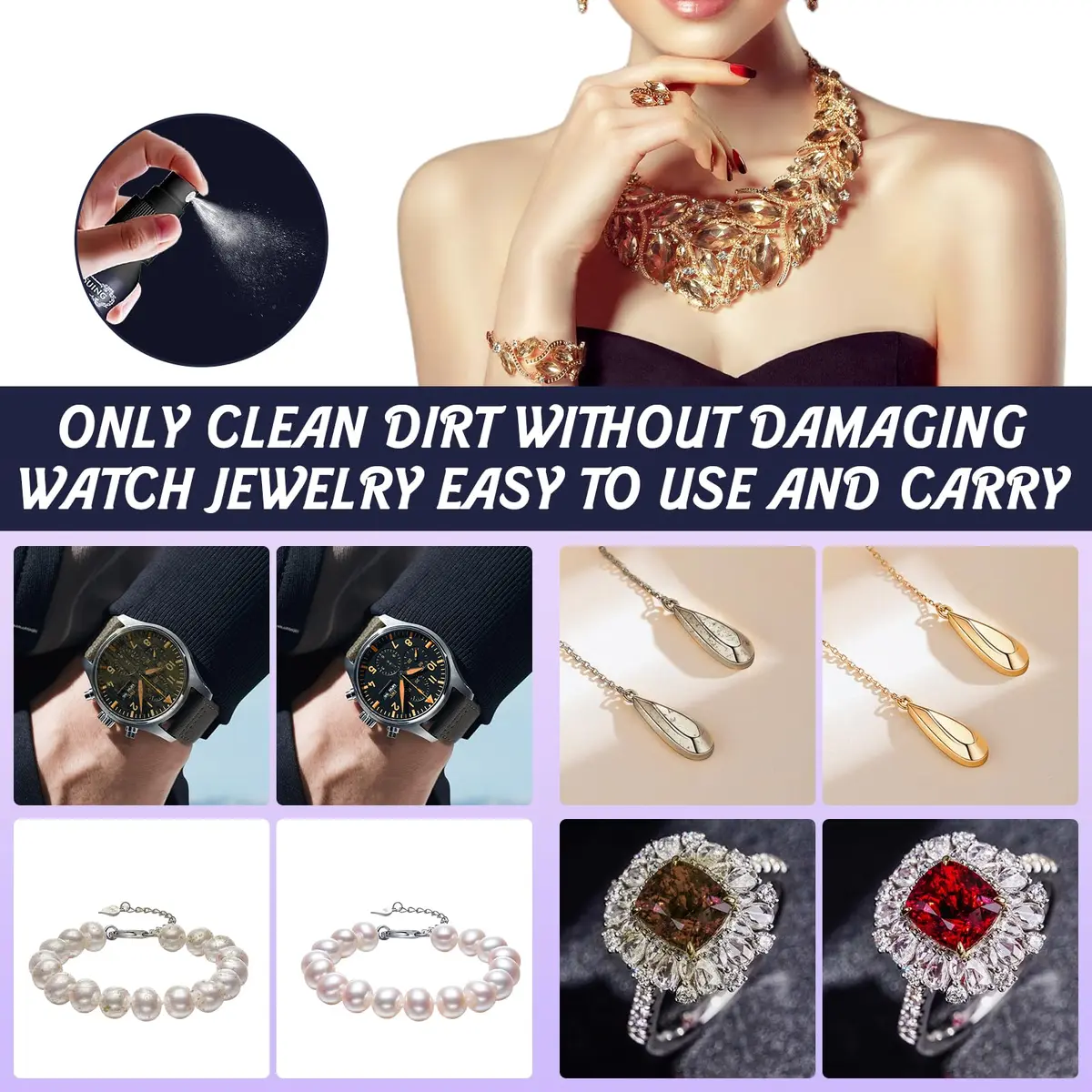 iaredon Jewelry Cleaner 30ml | Fast, Safe & Effective Jewelry Shine Solution - view 5