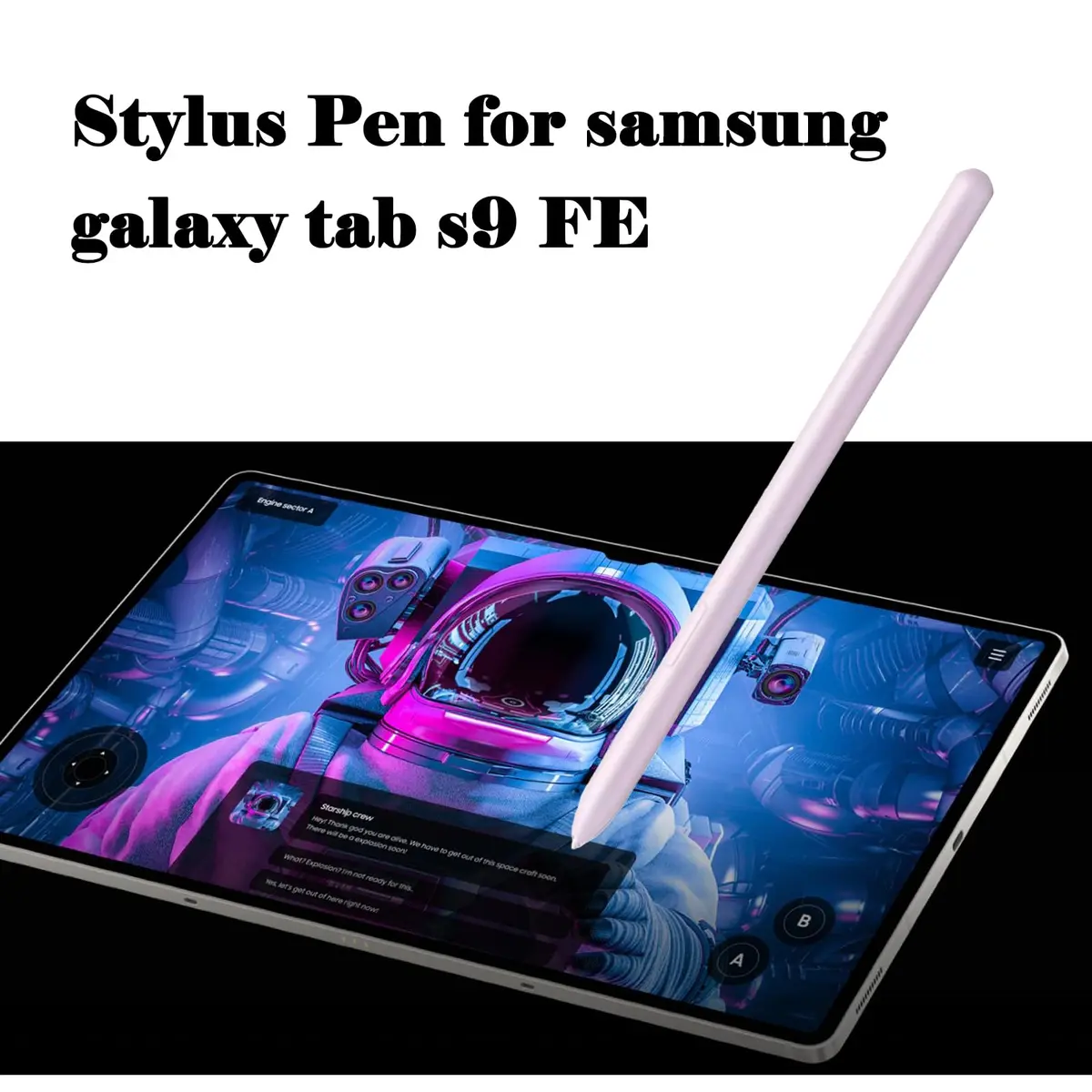 CaoXiong Galaxy Tab S9 FE S Pen Replacement | 4096 Pressure Levels, Purple, Compatible with Samsung Galaxy Tab S9 FE/S9 FE+ (70-120c) - view 2