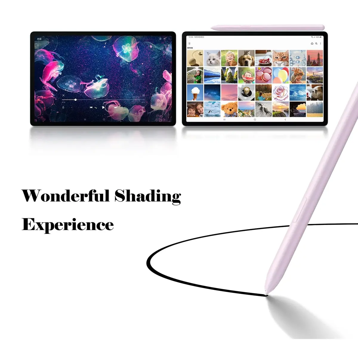 CaoXiong Galaxy Tab S9 FE S Pen Replacement | 4096 Pressure Levels, Purple, Compatible with Samsung Galaxy Tab S9 FE/S9 FE+ (70-120c) - view 3