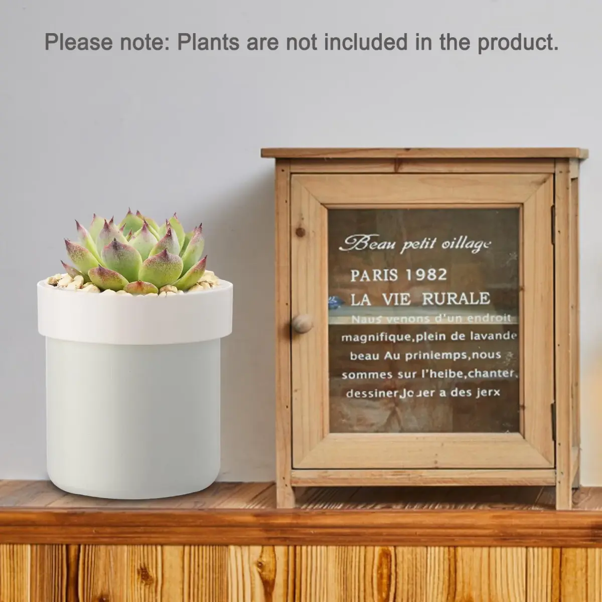 Younion Flower Pot Diversion Safe, Secret Hidden Safe, White 129ml (4.8"D x 5.2"H) - view 3