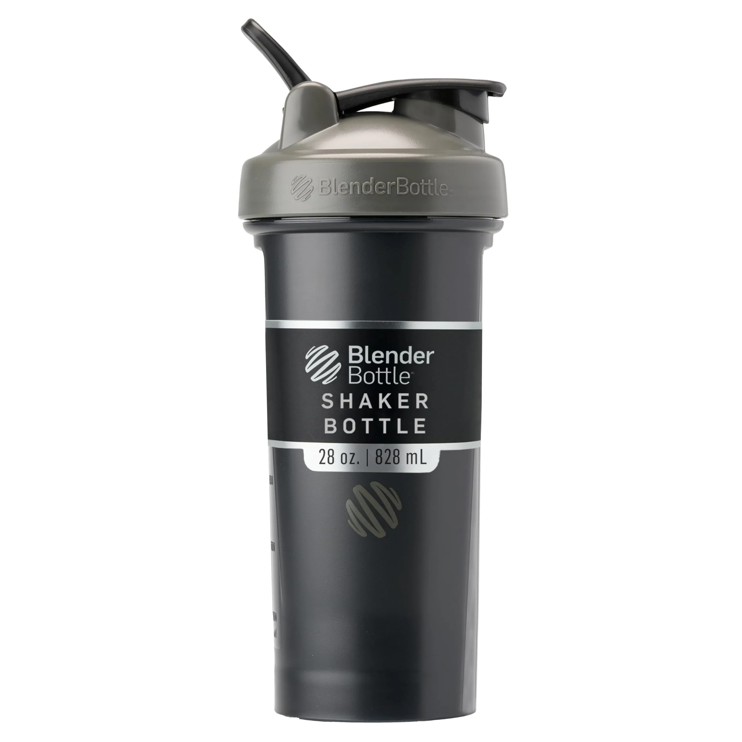 BlenderBottle Classic V2 Shaker Bottle 28oz Grey/Black | Mixes Smooth Shakes with Stainless Steel Whisk - main product image