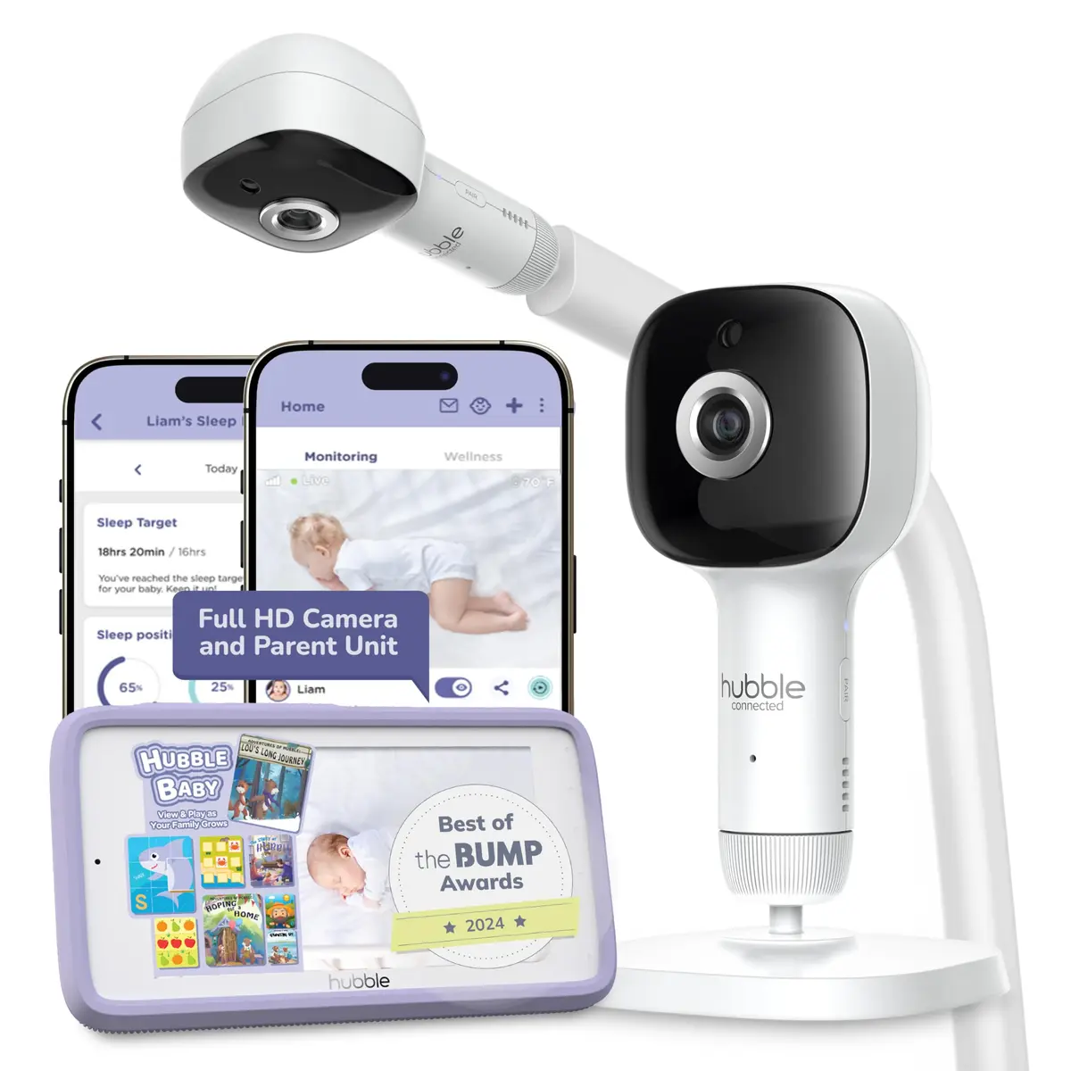 HUBBLE CONNECTED SkyVision AI Pro Baby Monitor Camera, HD 5" Home Display | AI Safety & Night Vision - main product image