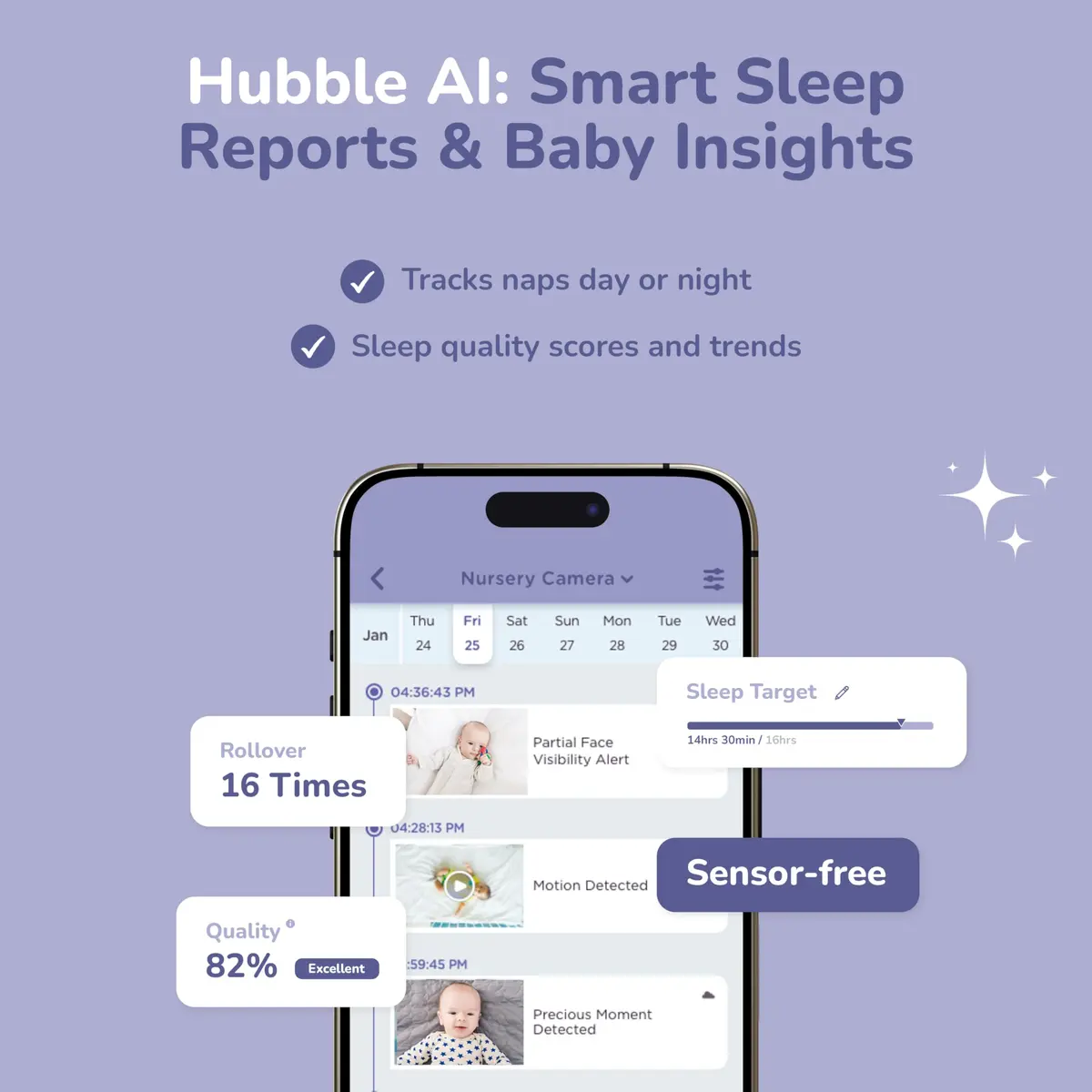 HUBBLE CONNECTED SkyVision AI Pro Baby Monitor Camera, HD 5" Home Display | AI Safety & Night Vision - view 8
