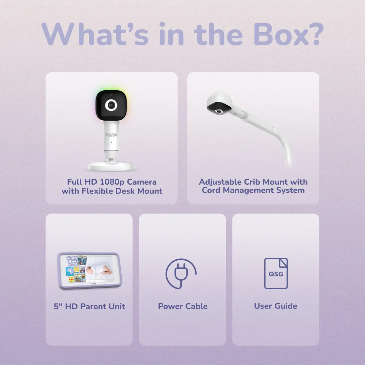 HUBBLE CONNECTED SkyVision AI Pro Baby Monitor Camera, HD 5" Home Display | AI Safety & Night Vision - view 2