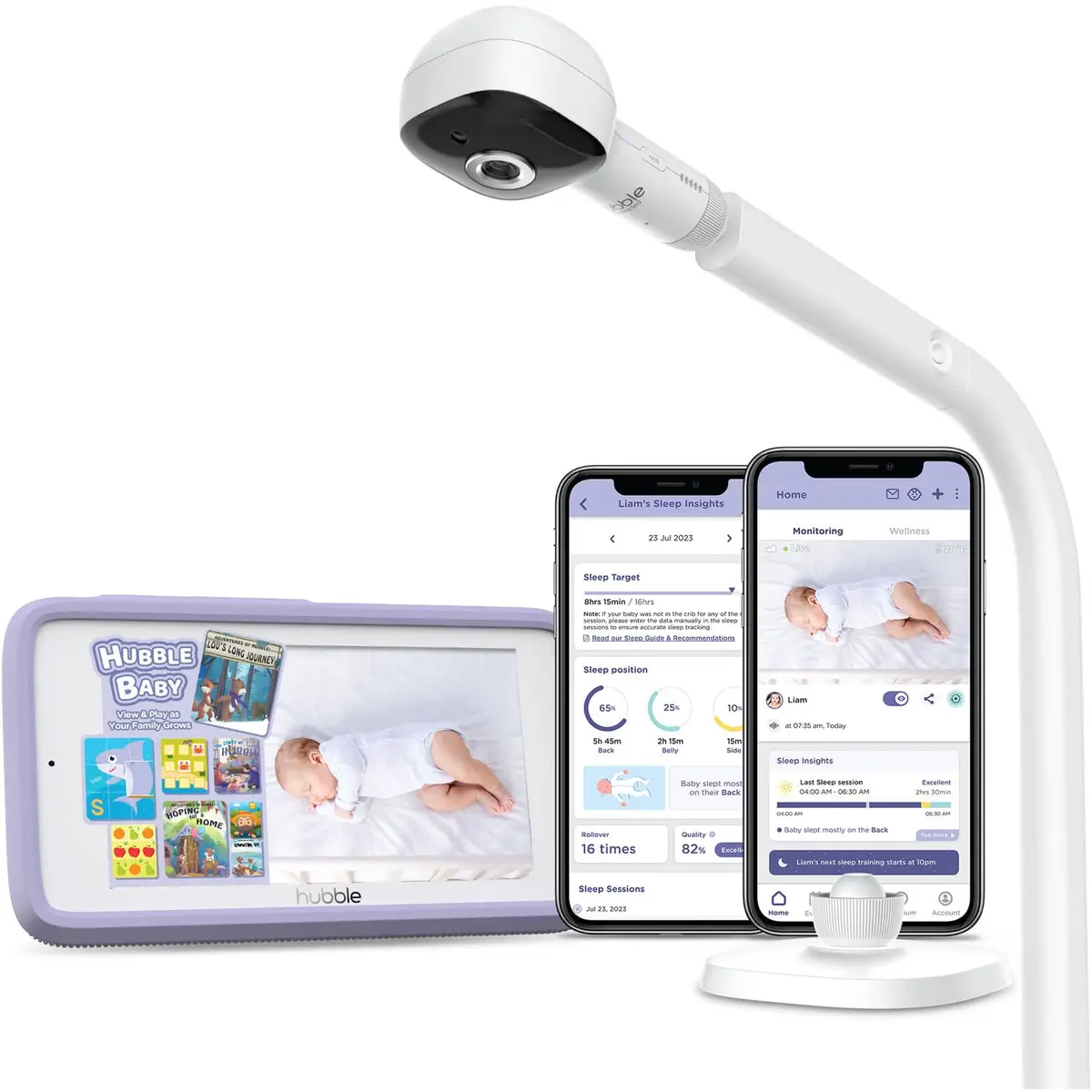 HUBBLE CONNECTED SkyVision AI Pro Baby Monitor Camera, HD 5" Home Display | AI Safety & Night Vision - view 4