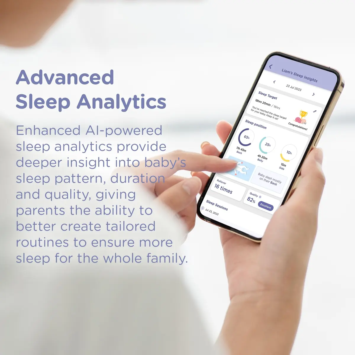 Hubble Connected SkyVision Pro Twin AI-Enhanced 2 HD Smart Camera Baby Monitors, Parent Unit, Mount, Remote Pan Tilt Zoom, 2-Way Talk, Night Vision, Nightlight, Soothing Sounds, Wellness Tracker, App - view 5