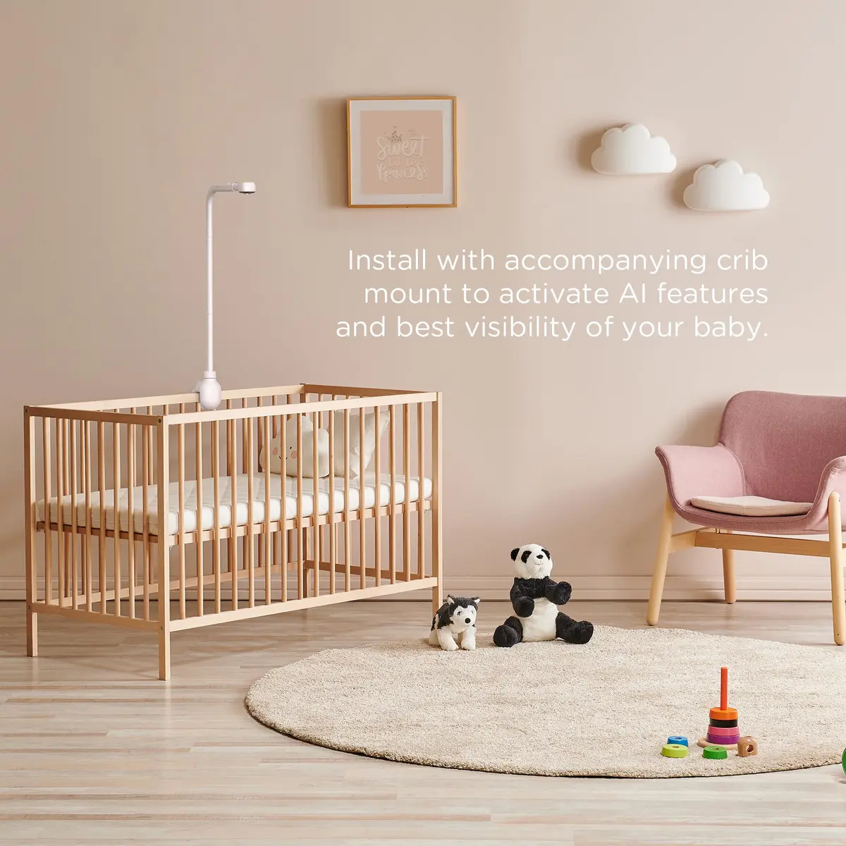 Hubble Connected SkyVision Pro Twin AI-Enhanced 2 HD Smart Camera Baby Monitors, Parent Unit, Mount, Remote Pan Tilt Zoom, 2-Way Talk, Night Vision, Nightlight, Soothing Sounds, Wellness Tracker, App - view 4