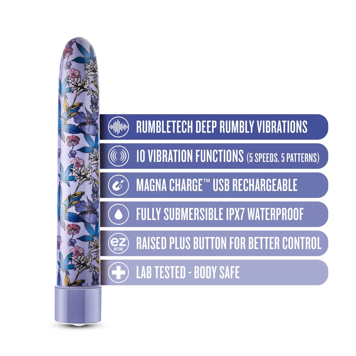 Blush Novelties Limited Addiction Floradelic 7" | Slim G-Spot Clitoral Vibrator - view 2