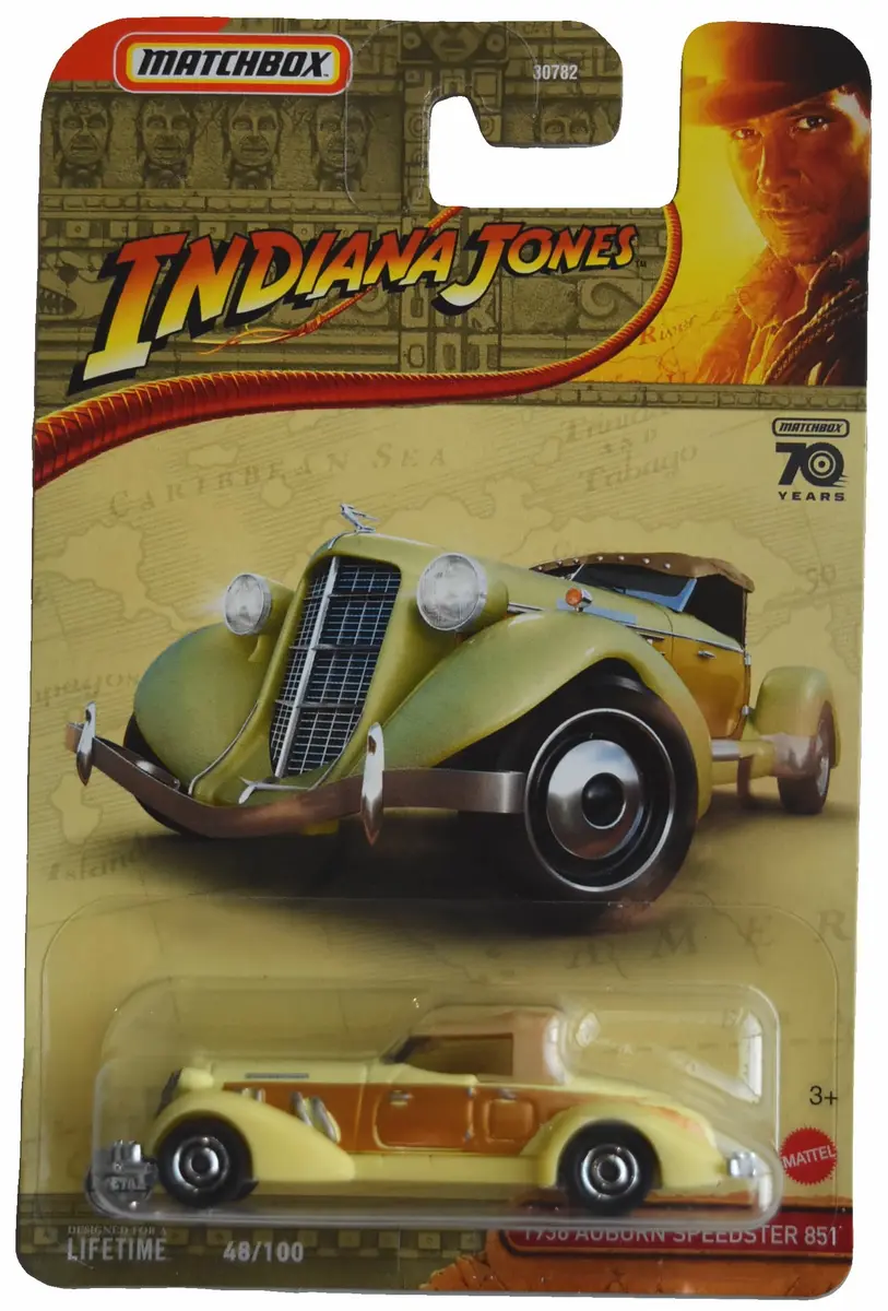 Matchbox 1936 Auburn Speedster 851 Indiana Jones 1:64 Scale Diecast Car | Collectible Model Toy - main product image